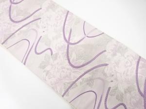 アンティーク　組紐に菊模様織り出し袋帯（材料）